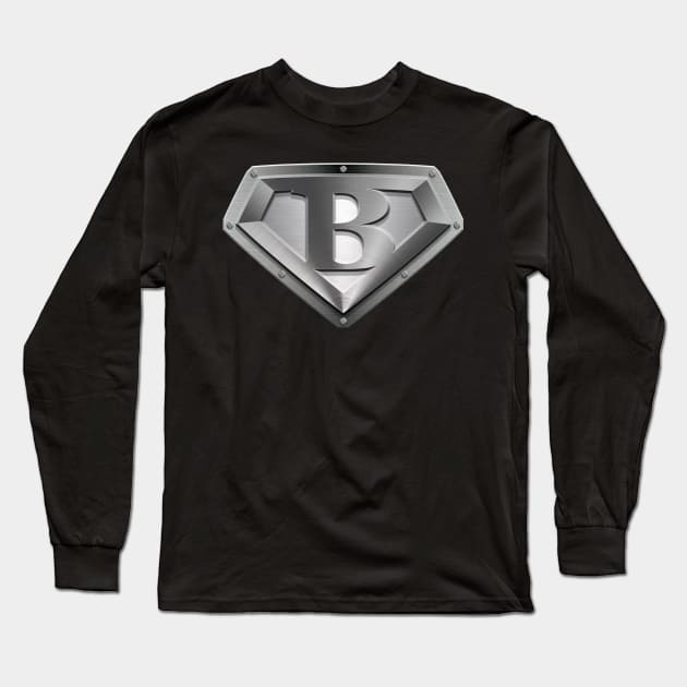 Super Sleek Style B Symbol Long Sleeve T-Shirt by TheGraphicGuru